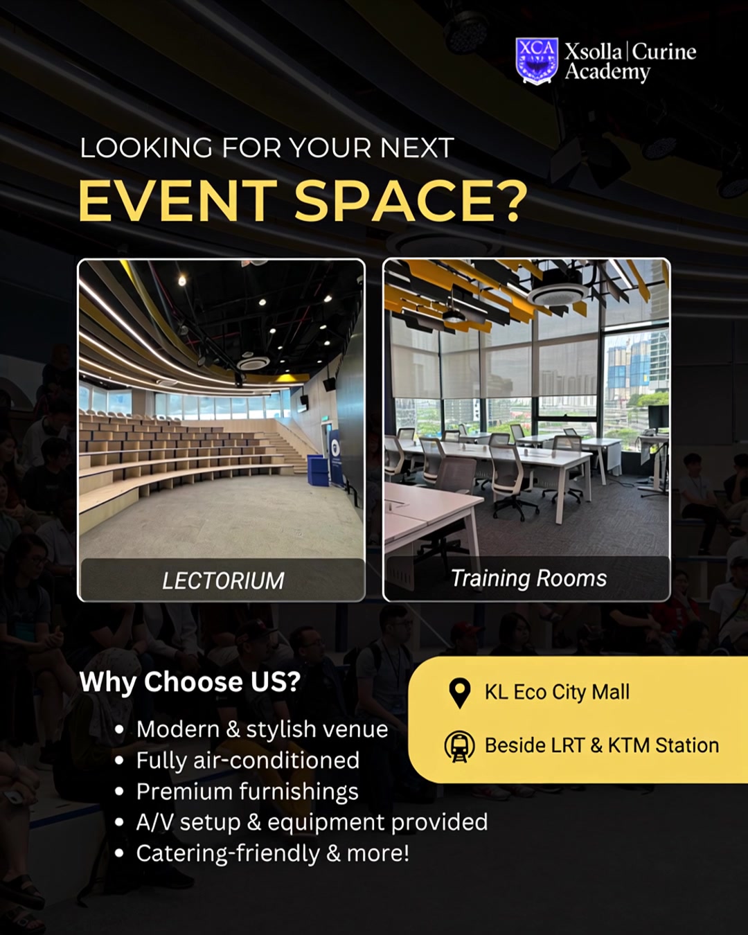 Xsolla Curine Academy Facebook ad: Event Venue