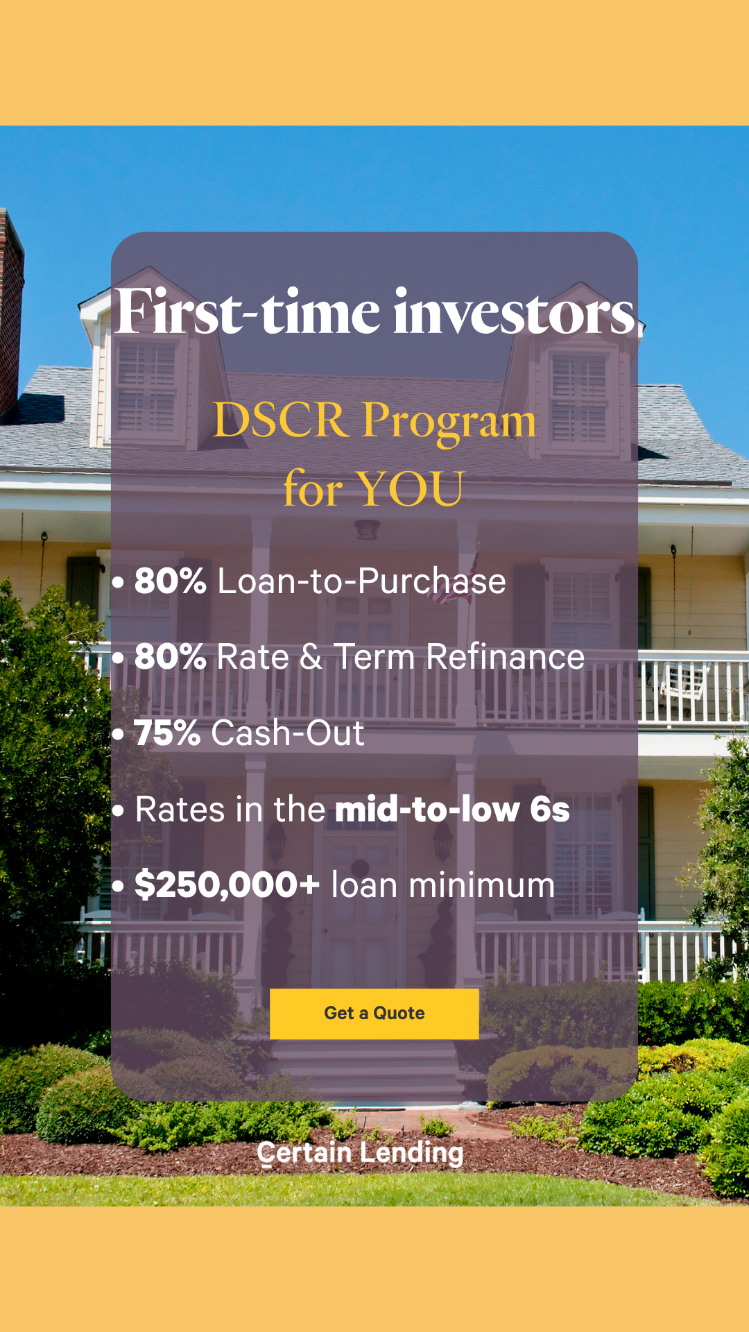 Certain Lending Facebook ad from May 13, 2026