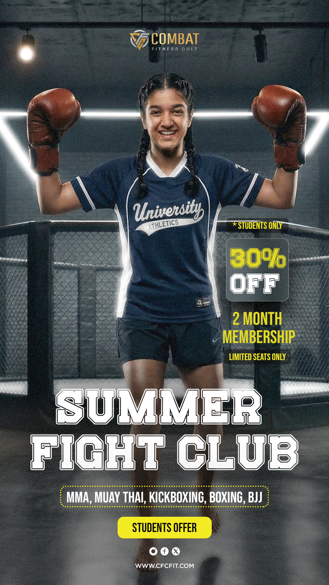 Combat Fitness Cult Global Facebook ad from Apr 1, 2026