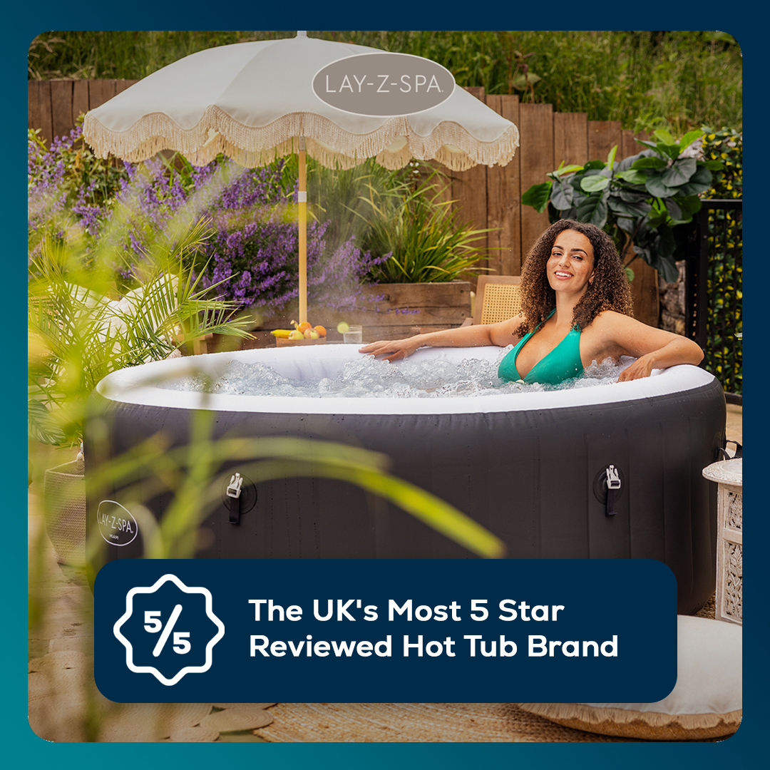 Lay-Z-Spa Hot Tubs Facebook ad: We're the most 5-star reviewed hot tub brand…