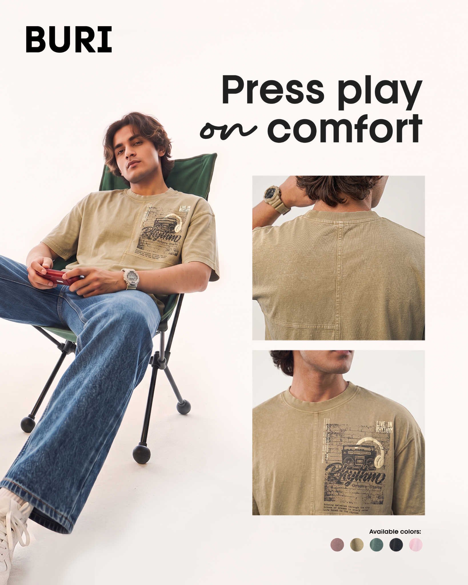 BURI.Ltd Facebook ad: Grab Your Drop Shoulder Tee Now!