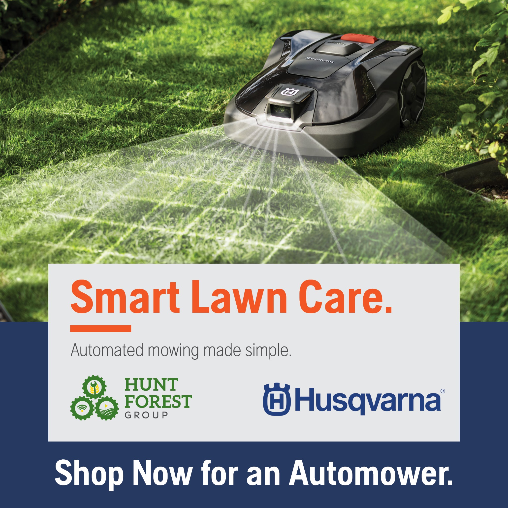 Hunt Forest Group Facebook ad: Spend less time mowing and more time enjoying…