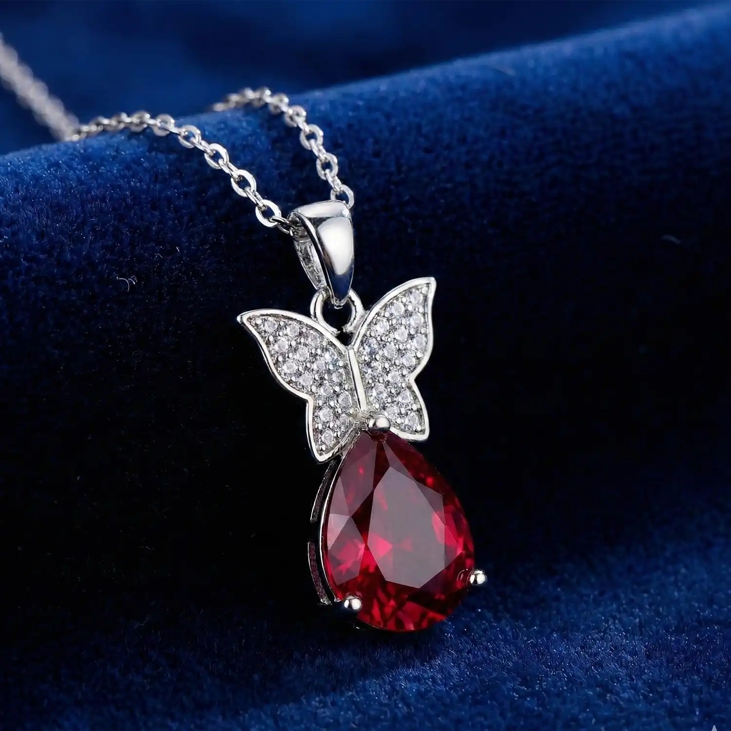 JAWHR Silver Facebook ad: Our iconic Angel Wings necklace just restocked but…