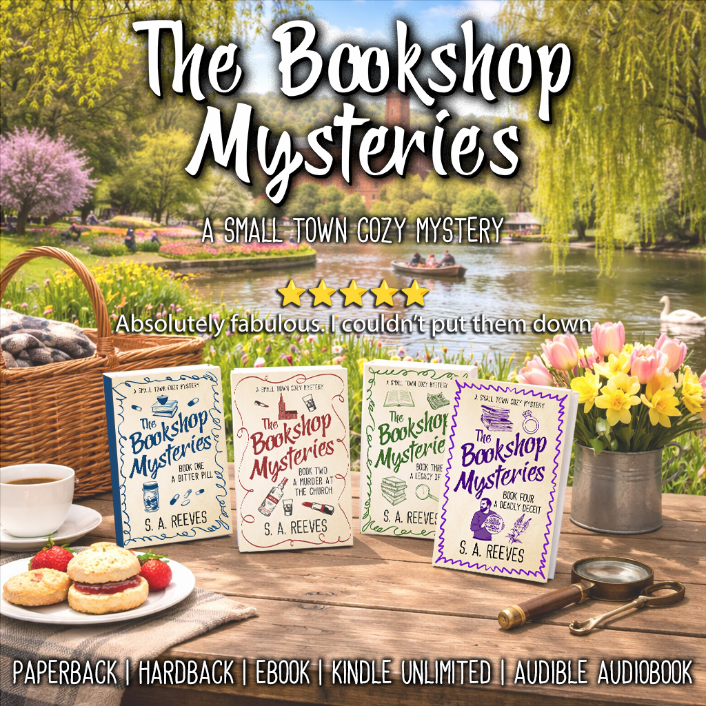 Adventures in Writing Facebook ad: Binge Worthy Cozy Mysteries