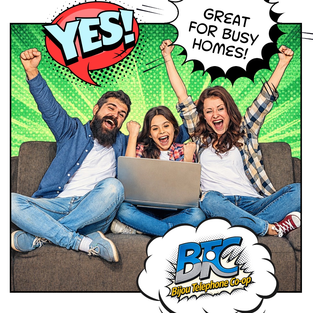 Bijou Telephone Co-op Facebook ad: Internet Built for You