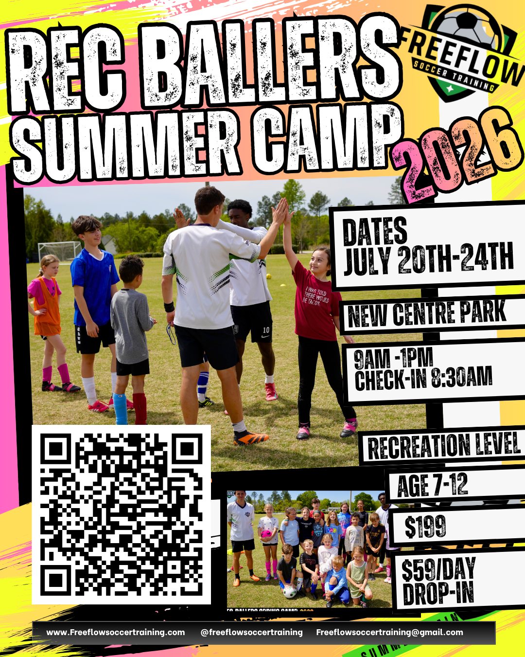 FreeFlow Soccer Training Facebook ad: FreeFlow Soccer Training - Page - REC BALLERS SUMMER CAMP…