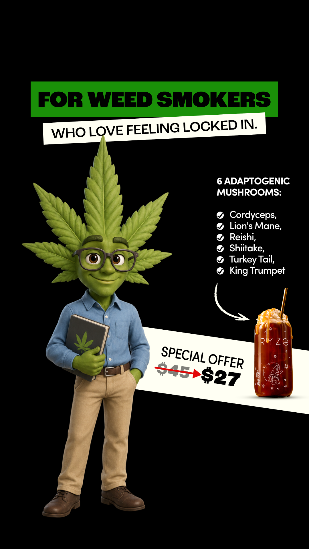 RYZE Superfoods Facebook ad