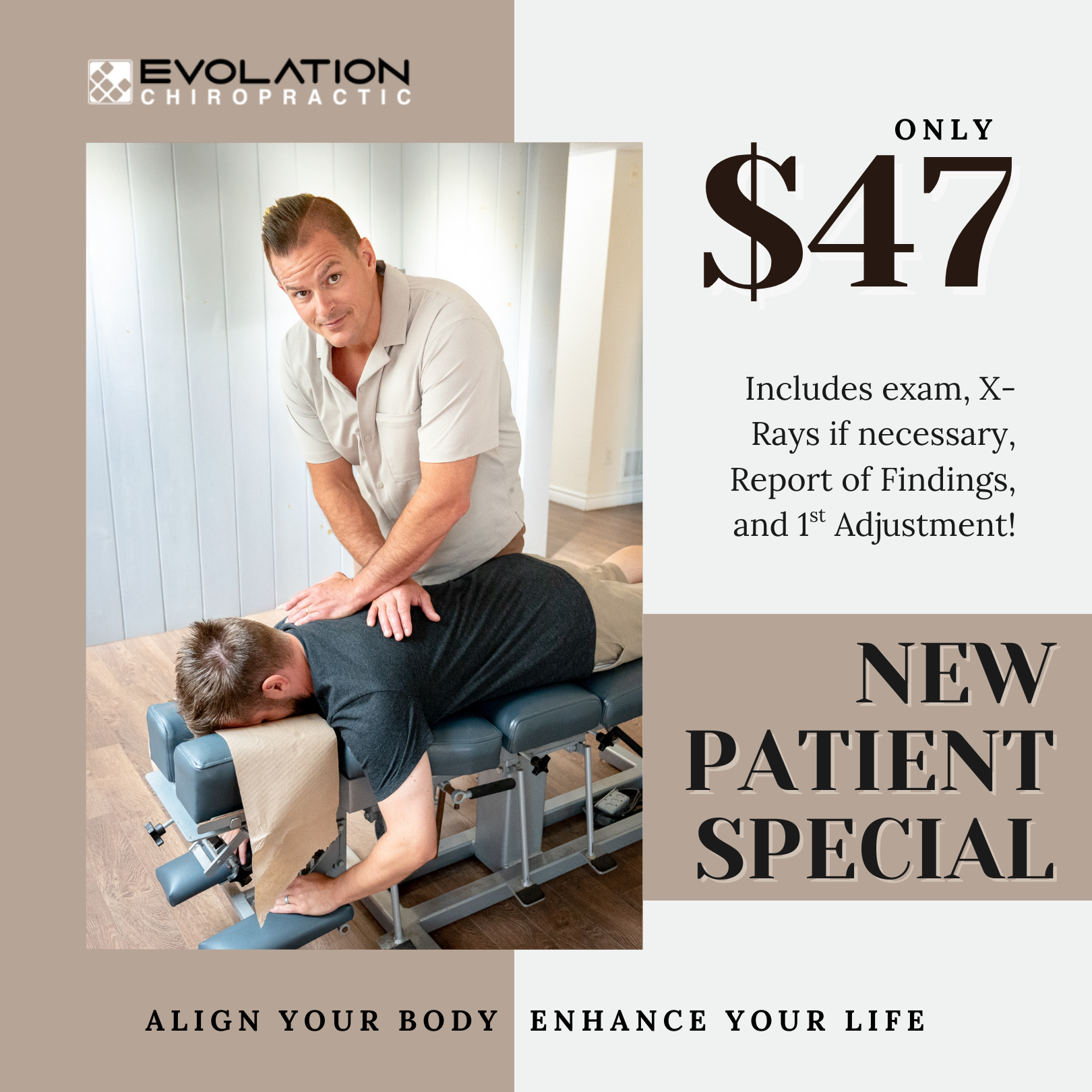 Evolation Chiropractic Facebook ad