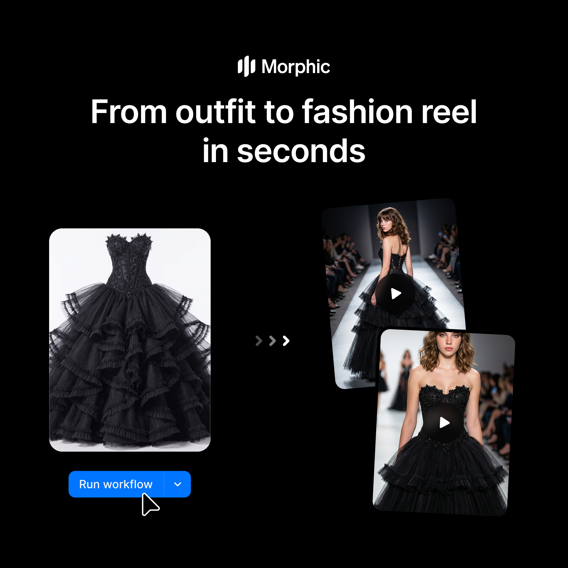 Morphic Facebook ad: Outfit to Reel in Seconds