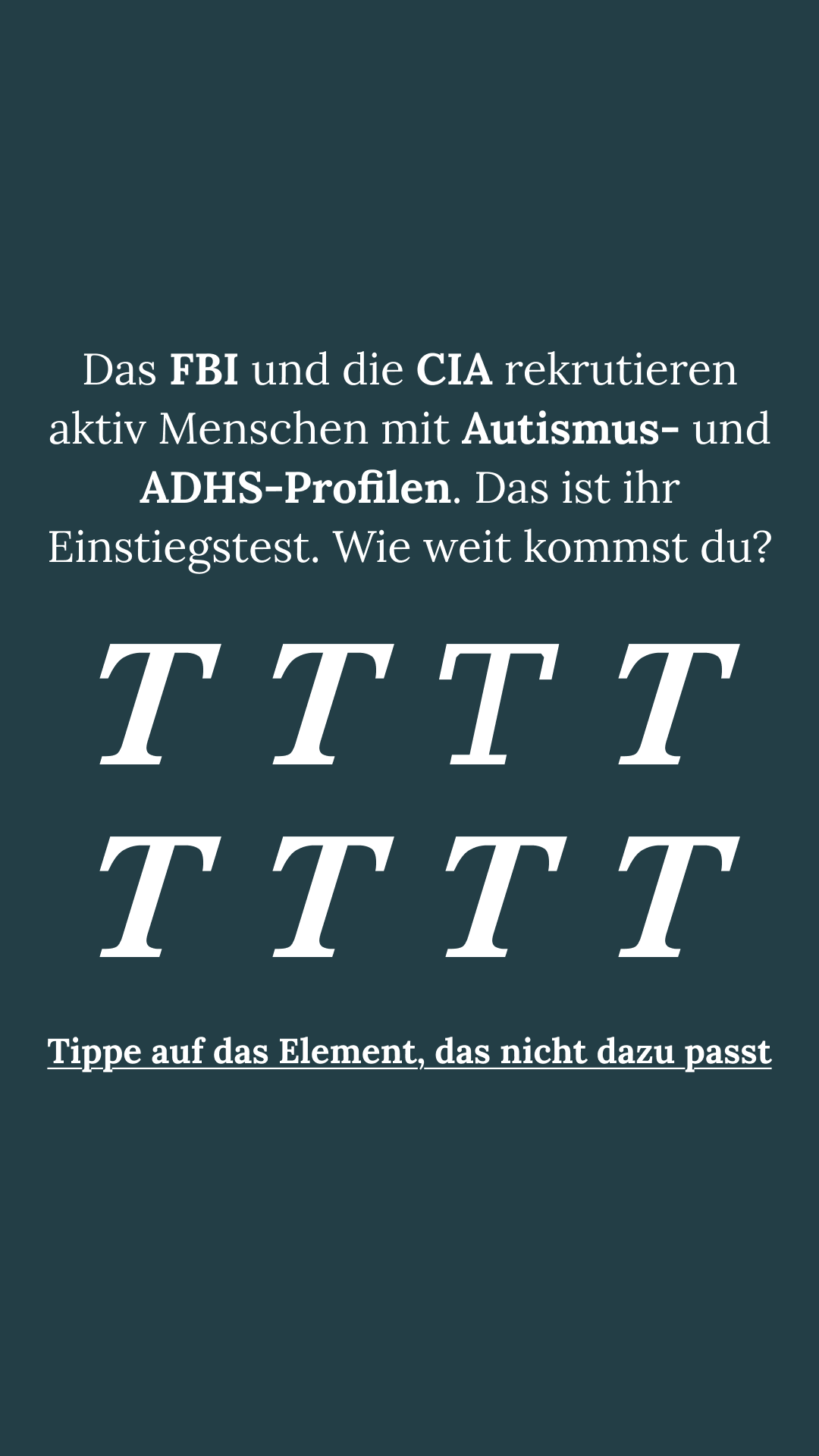 International IQ test Facebook ad