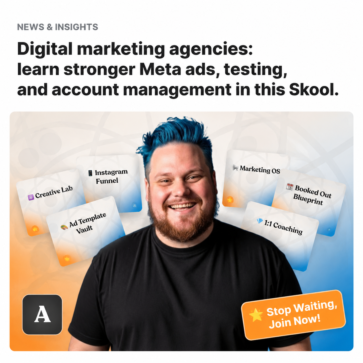 Skool Facebook ad