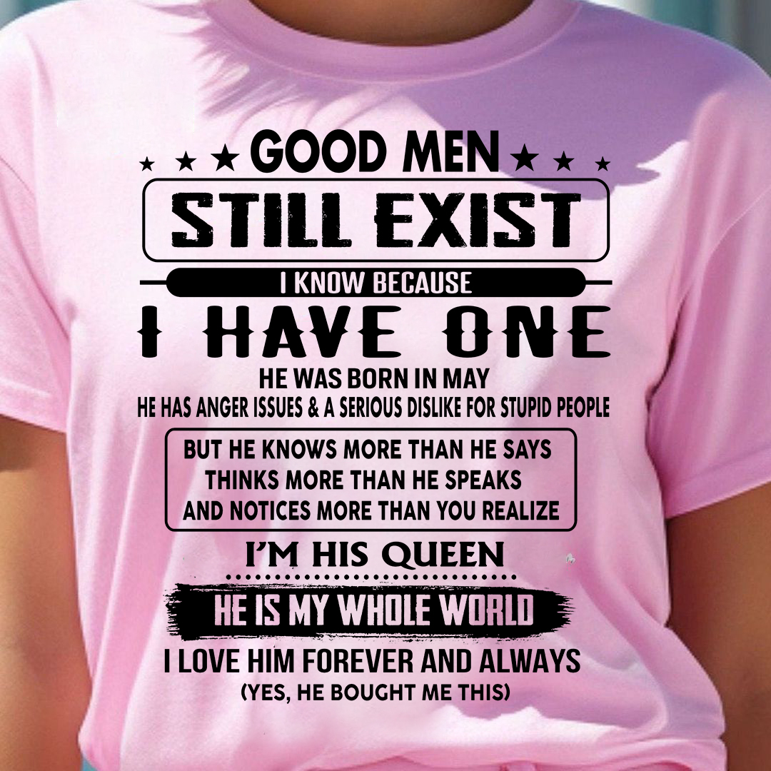 Teeluvs.com Facebook ad: May - Good men Still Exist - gift for your girlfriend…