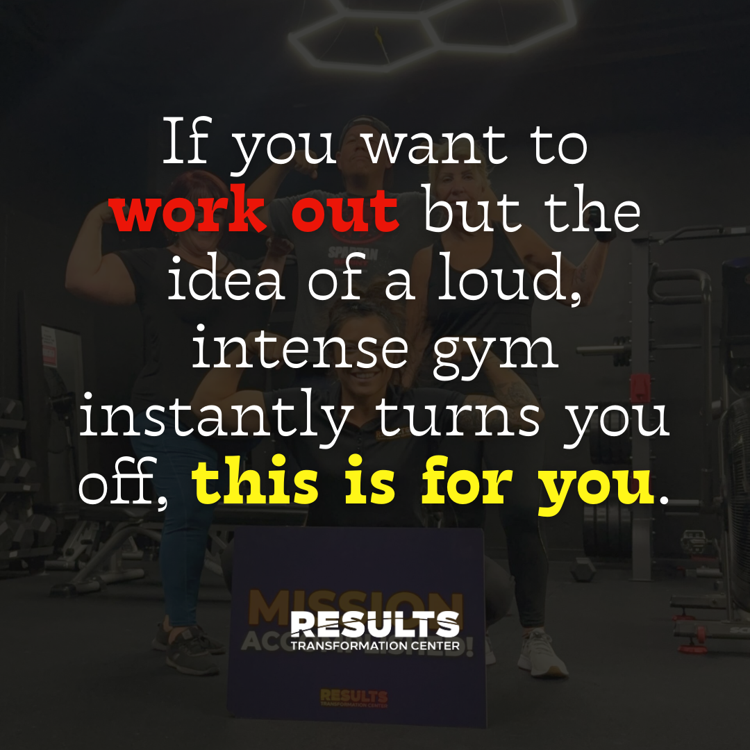 Results the Training Gym Facebook ad: Quit Starting Over-Transform Your Fitness in 12 Weeks!