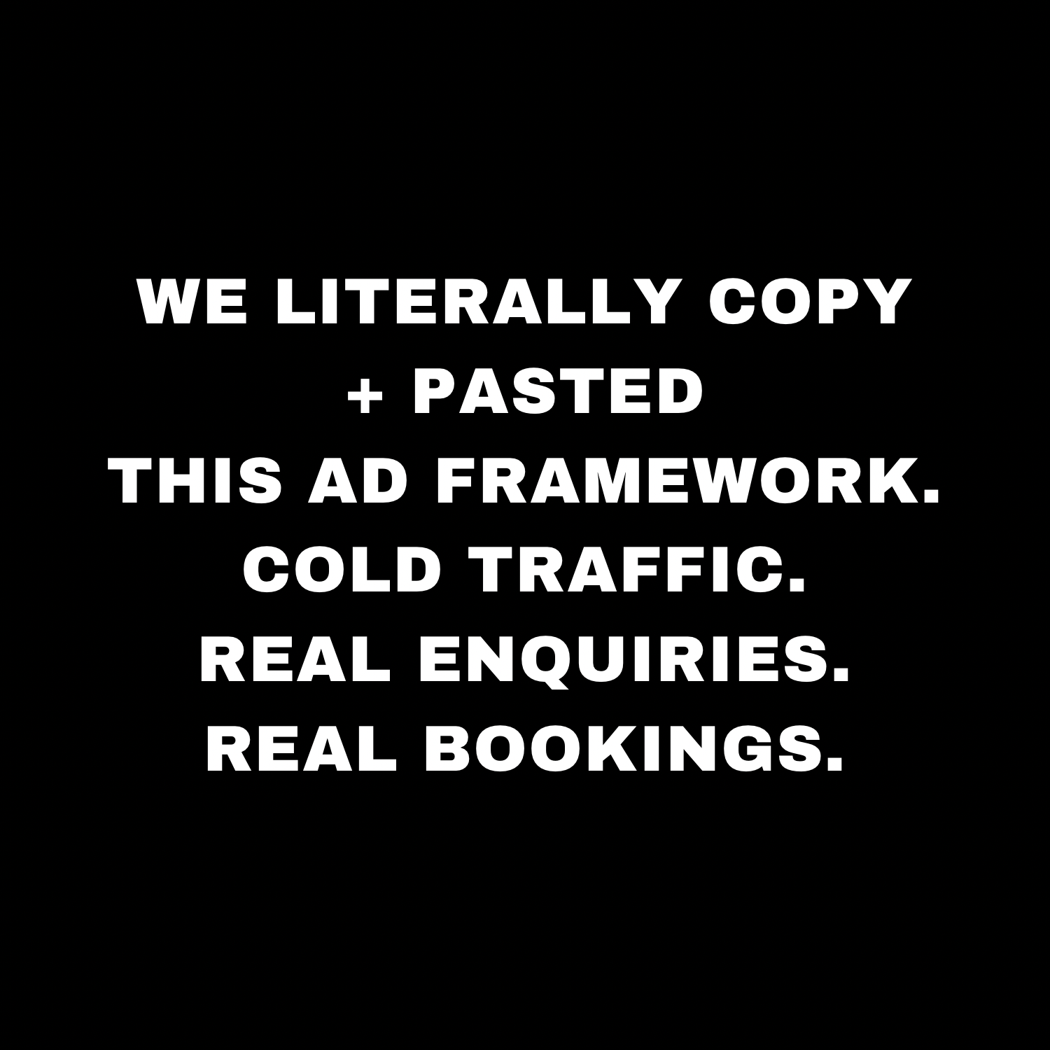 Josh Huggett Facebook ad: 4 Booking 1 Month, No Guesswork