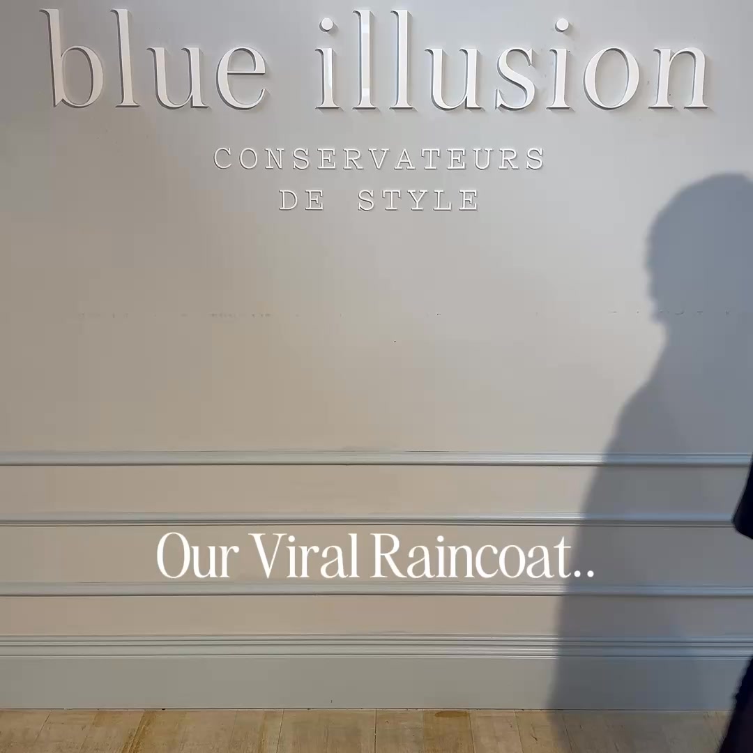 Blue Illusion Facebook ad: Reversible Raincoat