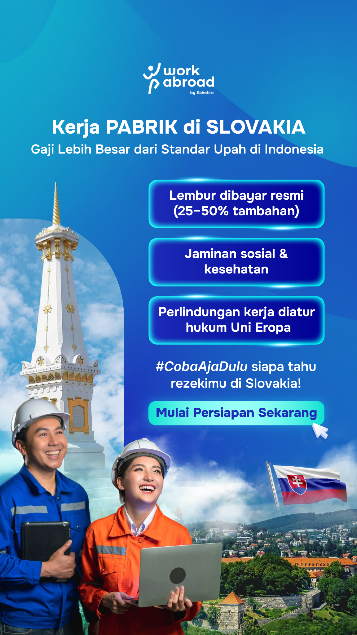 Work Abroad by Schoters Jawa Tengah Facebook ad