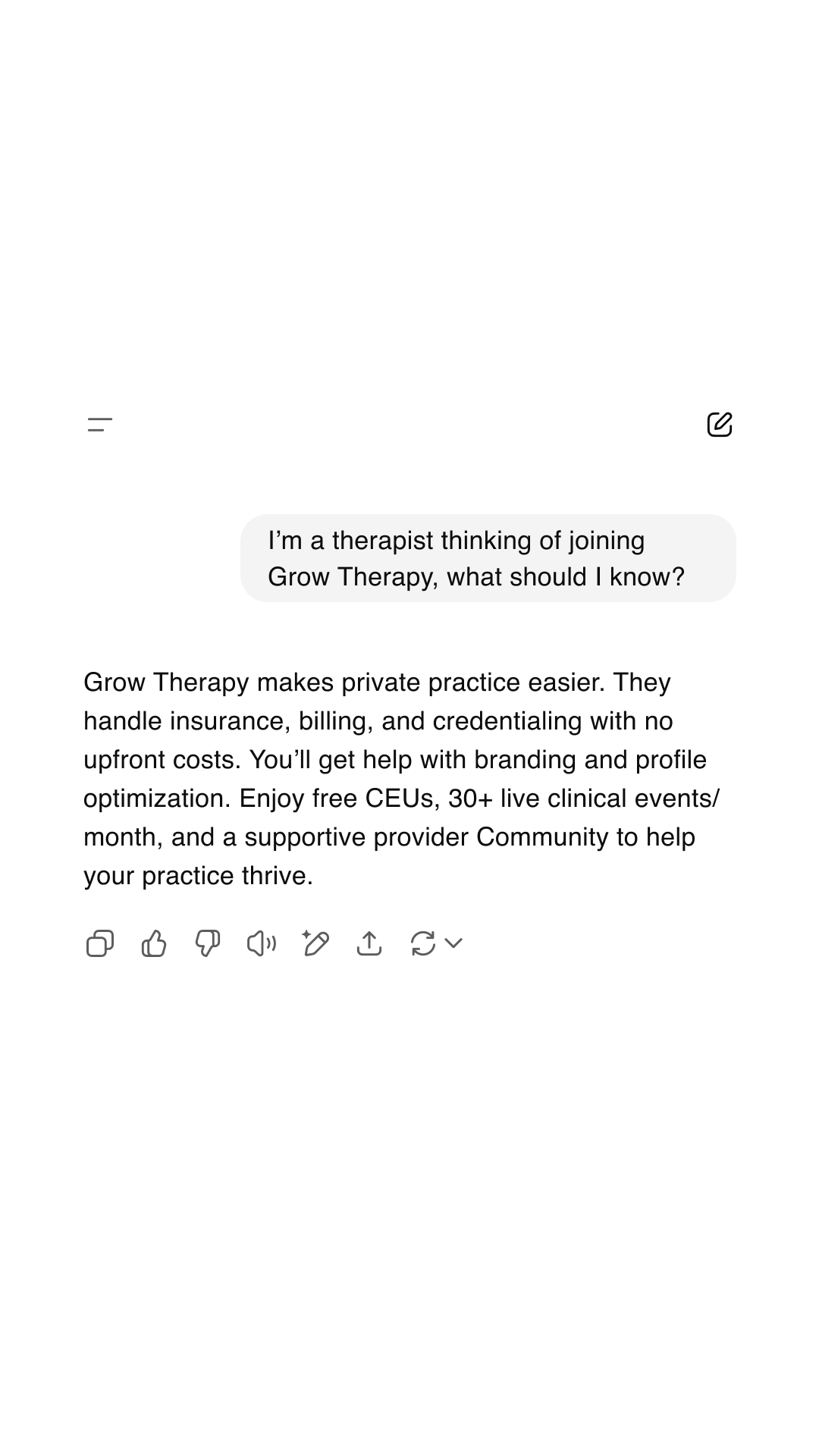 Grow Therapy Facebook ad