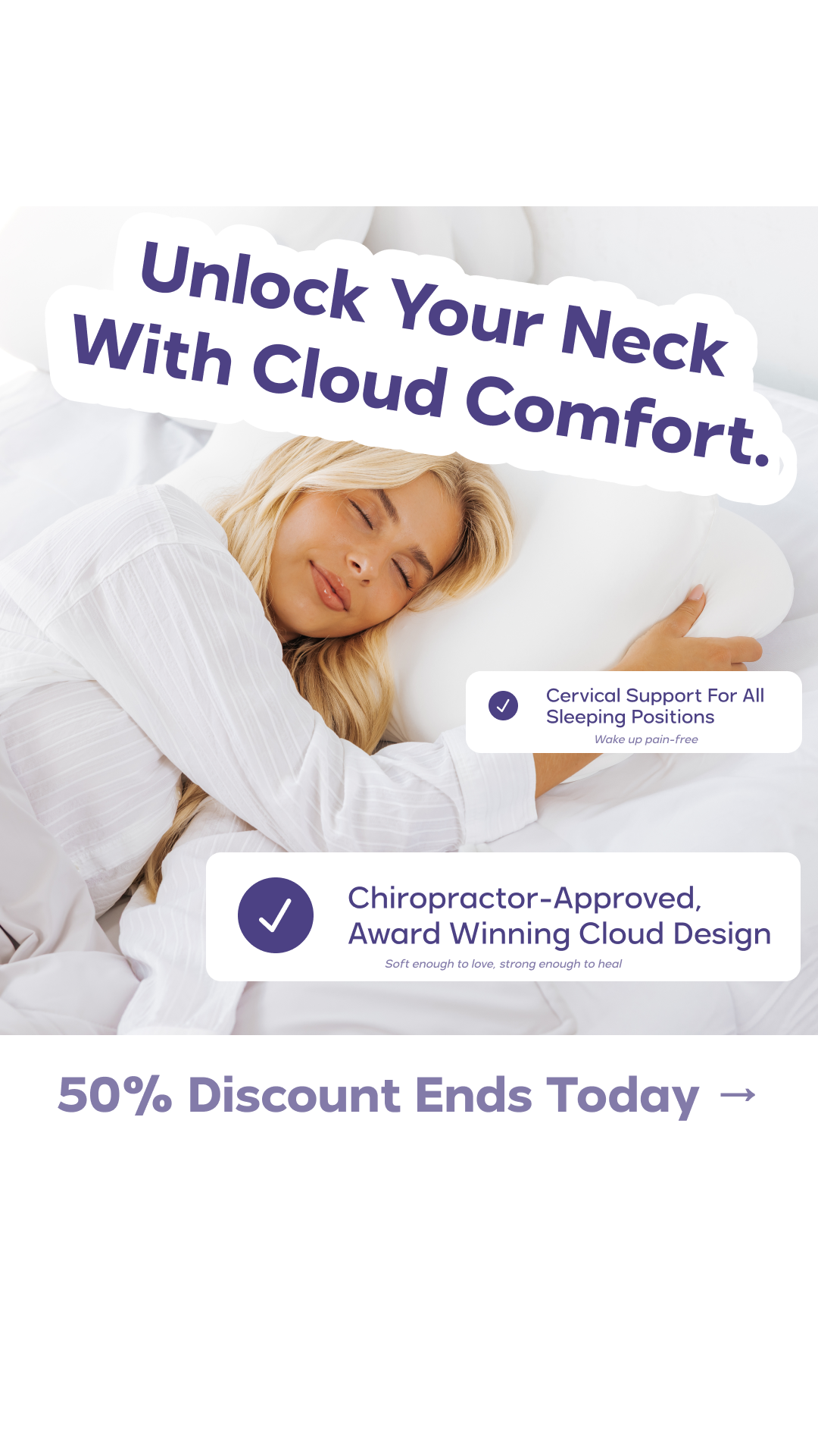Mellow Sleep Cloud Pillow Facebook ad