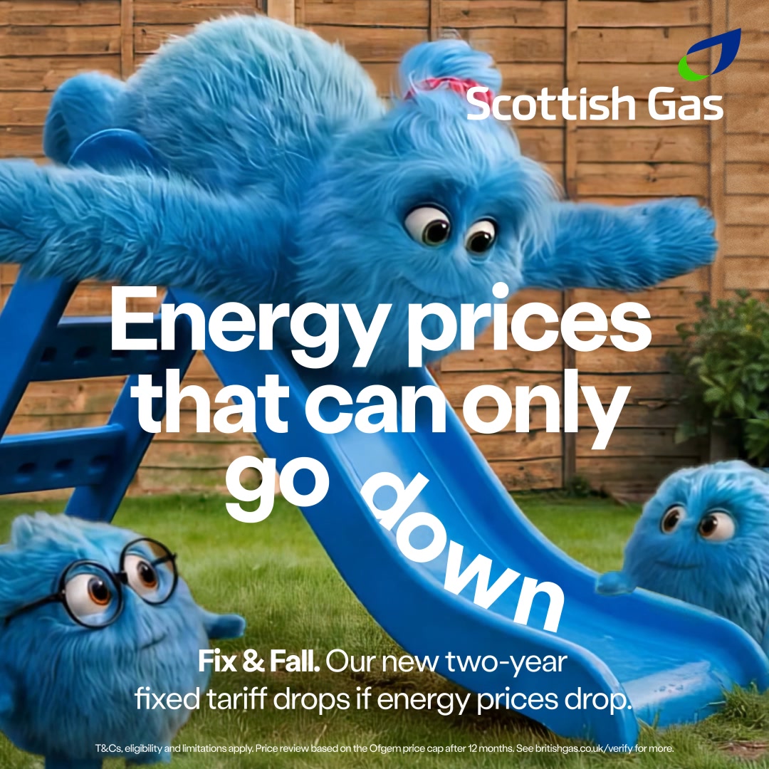 Scottish Gas Facebook ad: Our new Fix & Fall tariff