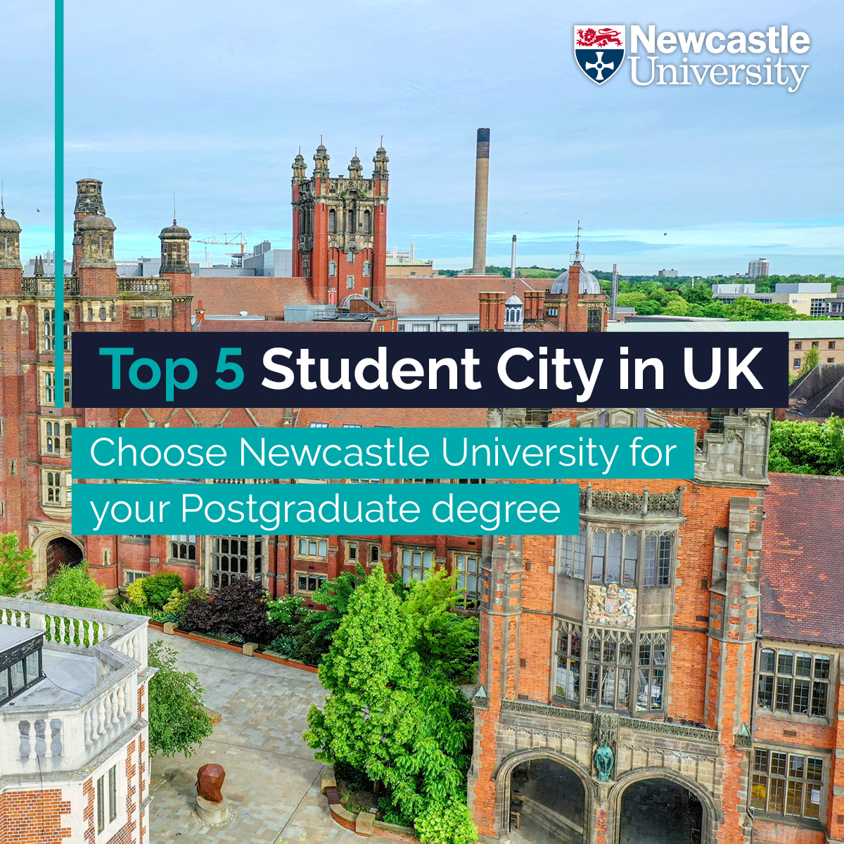 Newcastle University Facebook ad: Study At A World Top 140 University