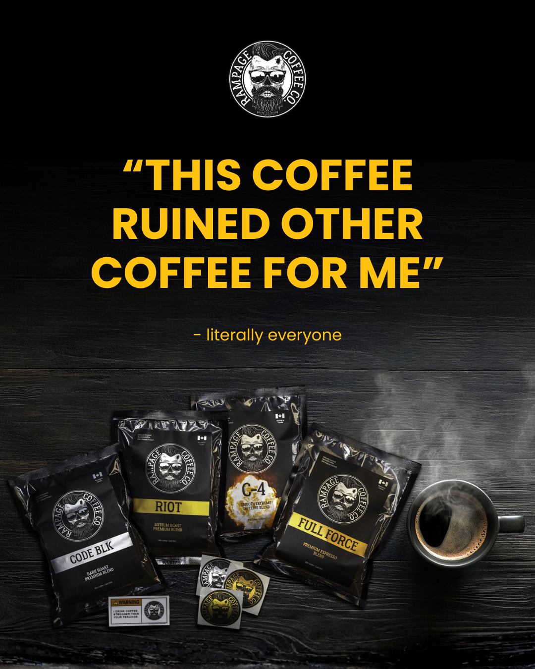 Rampage Coffee Co. Facebook ad