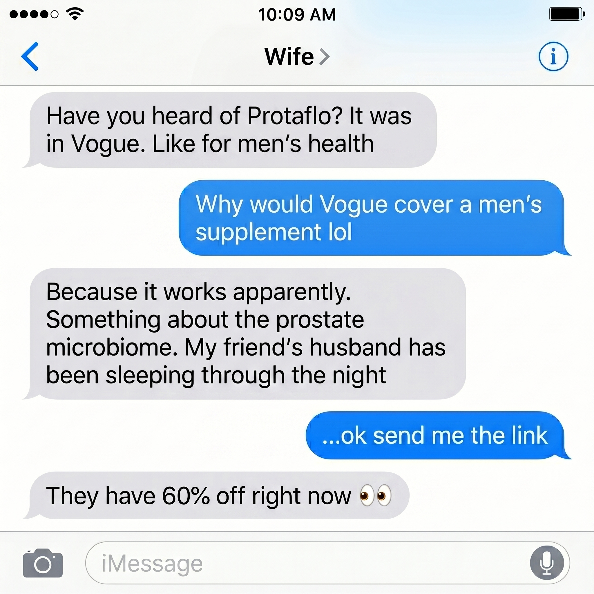 Protaflo Facebook ad