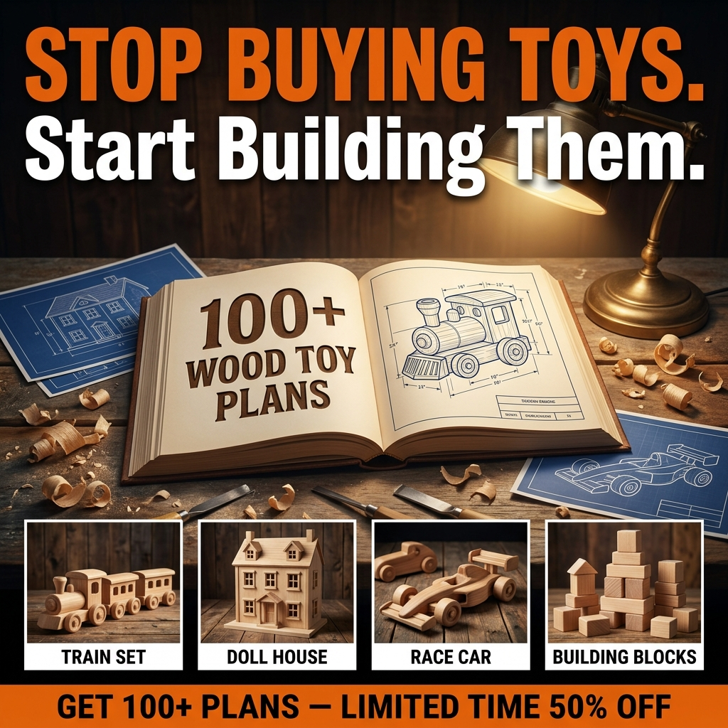 Master Crafts DIY Facebook ad: 100+ Wood Toy Plans Collection