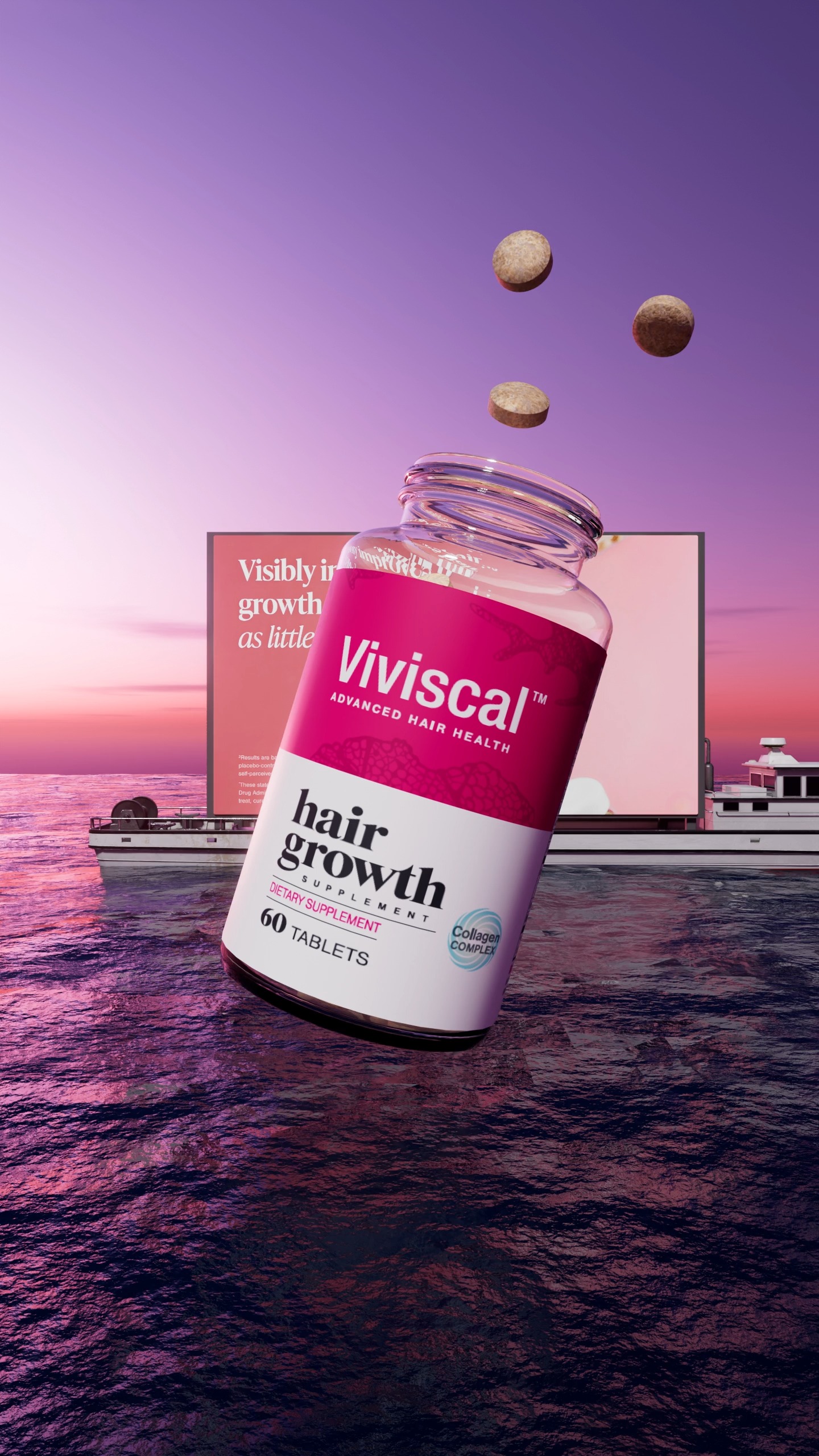 Viviscal Facebook ad: Smooth sailing toward your fuller-looking hair goals A…