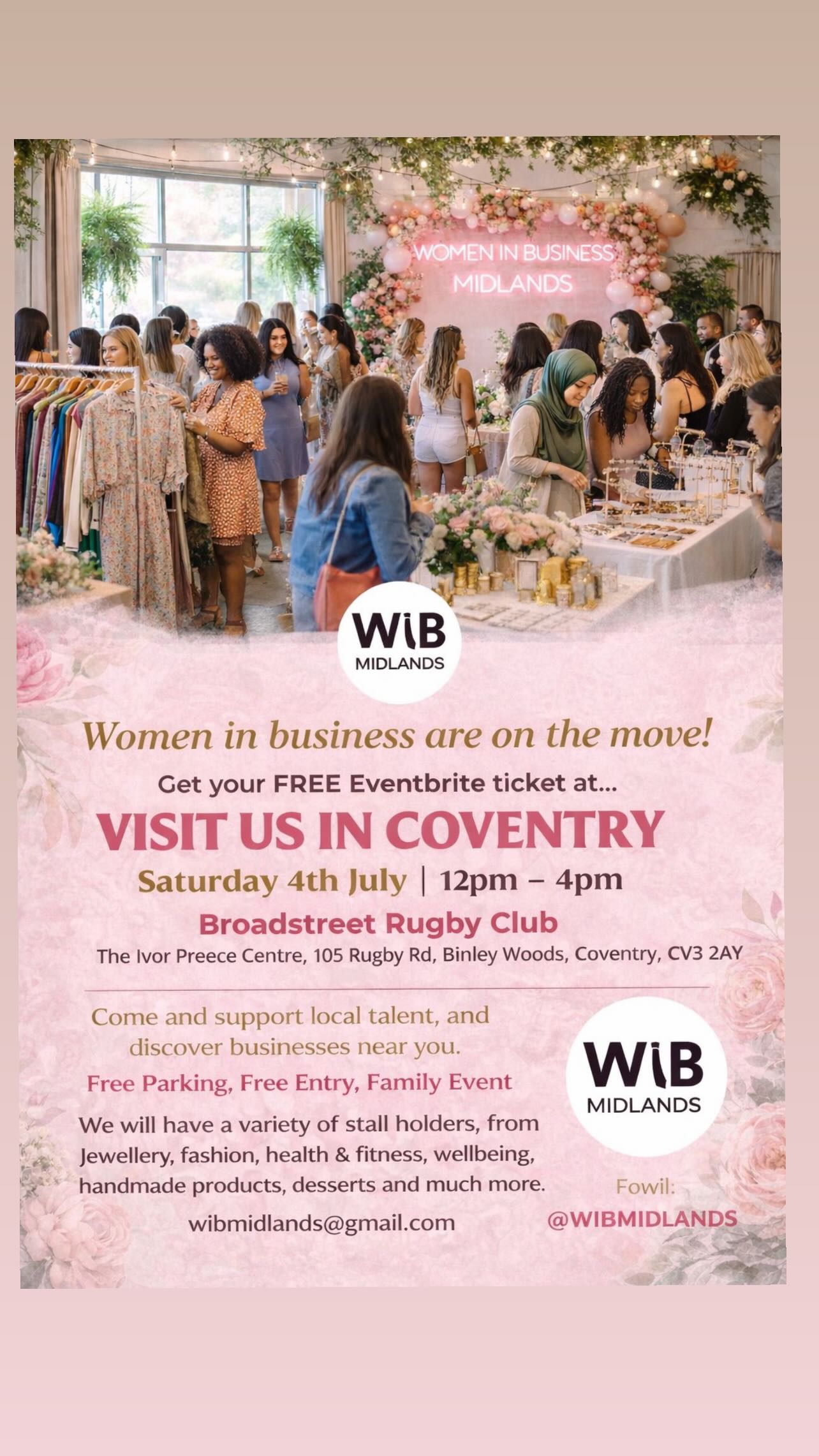Women in Business Midlands Facebook ad from Jun 6, 2026