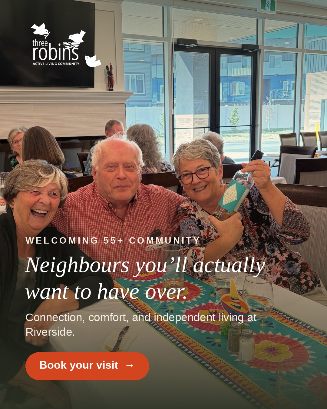 Three Robins Riverside - St. Albert Facebook ad from Jul 7, 2026