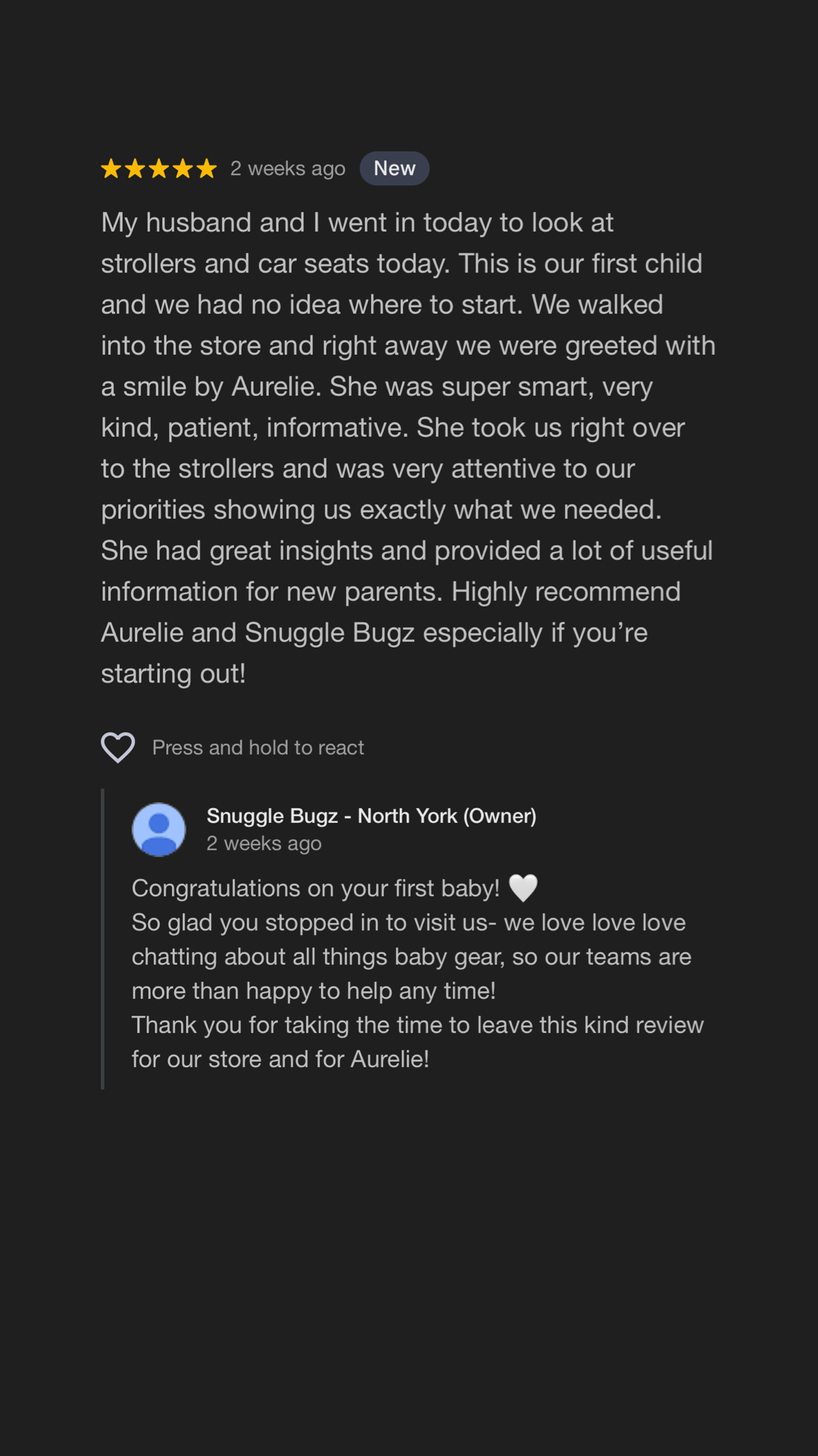 Snuggle Bugz - Canada's Baby Store Facebook ad