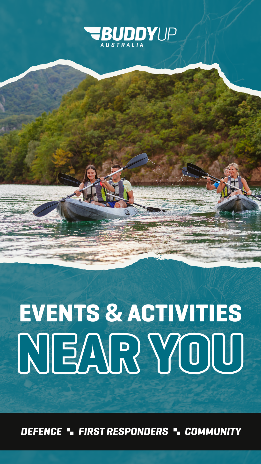 Buddy Up Australia Facebook ad: Find Events Near You