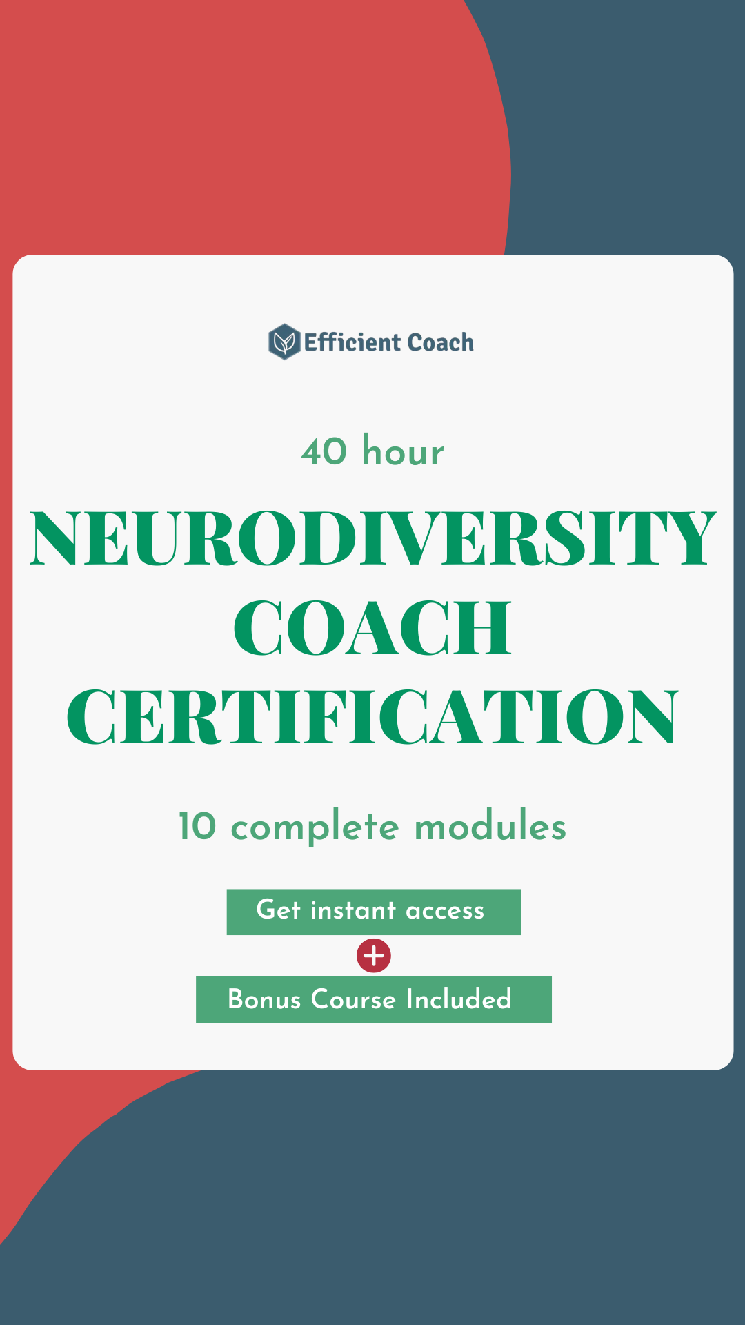 Efficient Coach Facebook ad