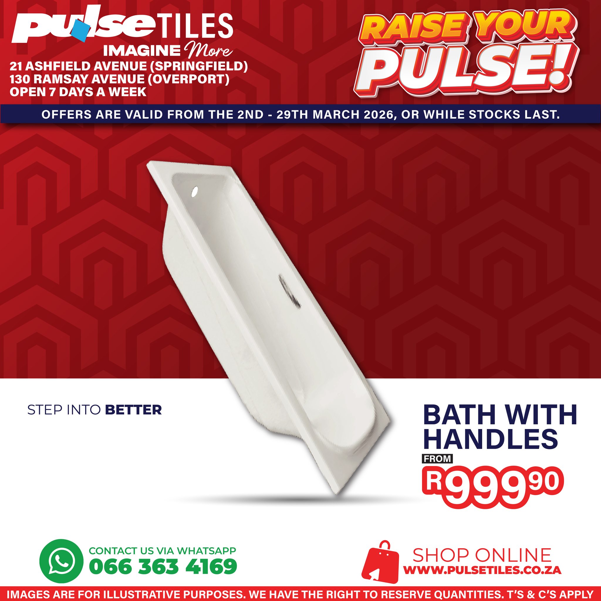 Pulse Tiles & Sanware Facebook ad