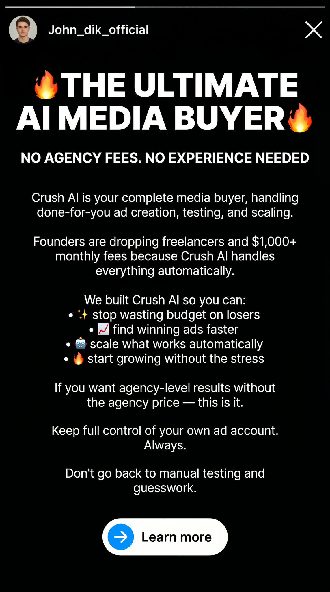 trycrush.ai Facebook ad