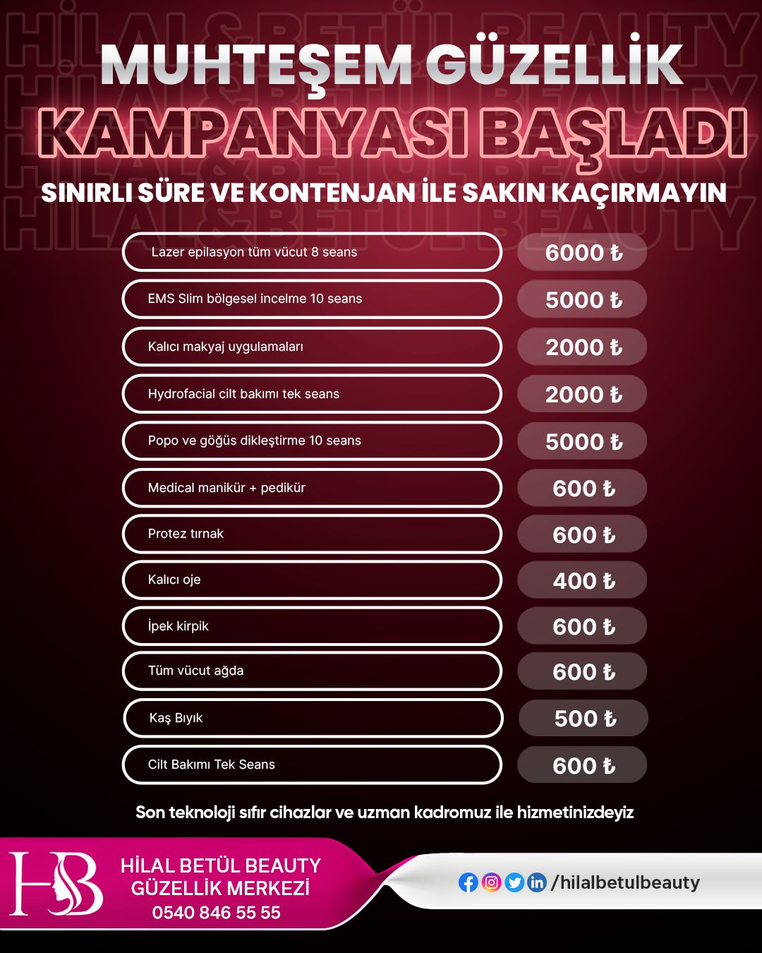 Hilal Betül Beauty Facebook ad: Hilal Betül Beauty’de Muhteşem Güzellik Kampanyası Başladı!