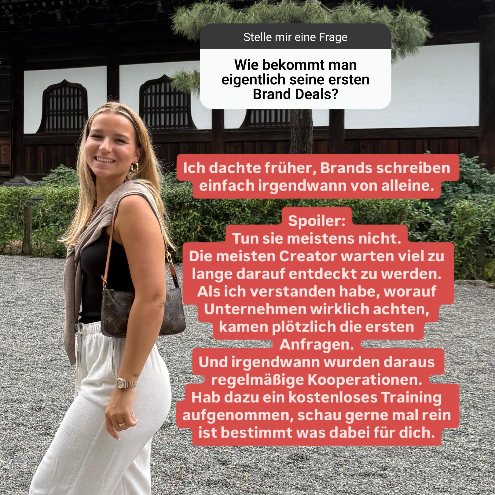 Alinas Creator Club Facebook ad: Als Influencer dein Geld verdienen