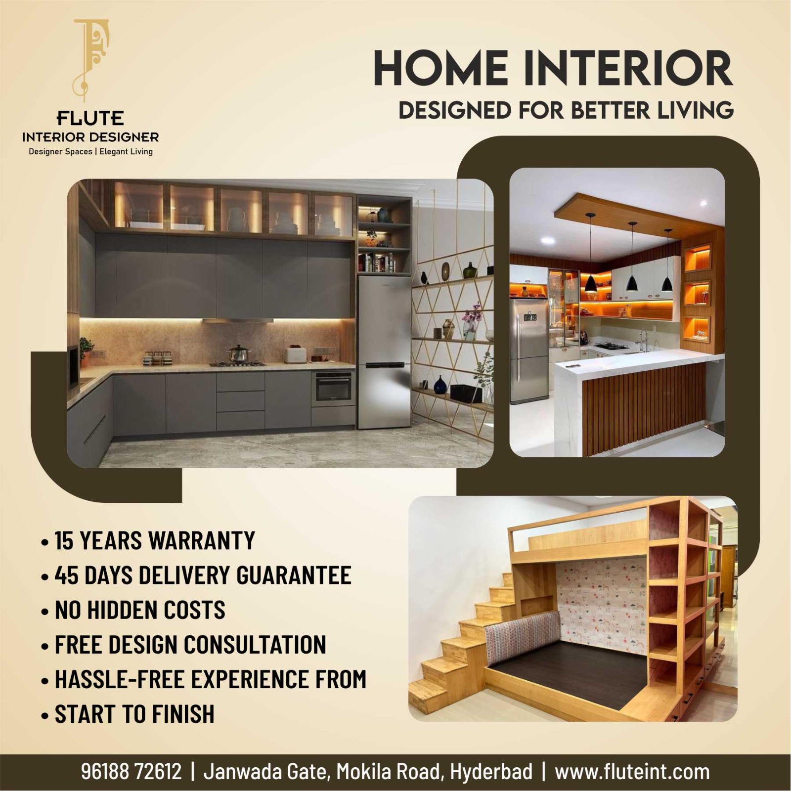 Flute Interior Designer Facebook ad: Transform Your Space with Expert Interior Design