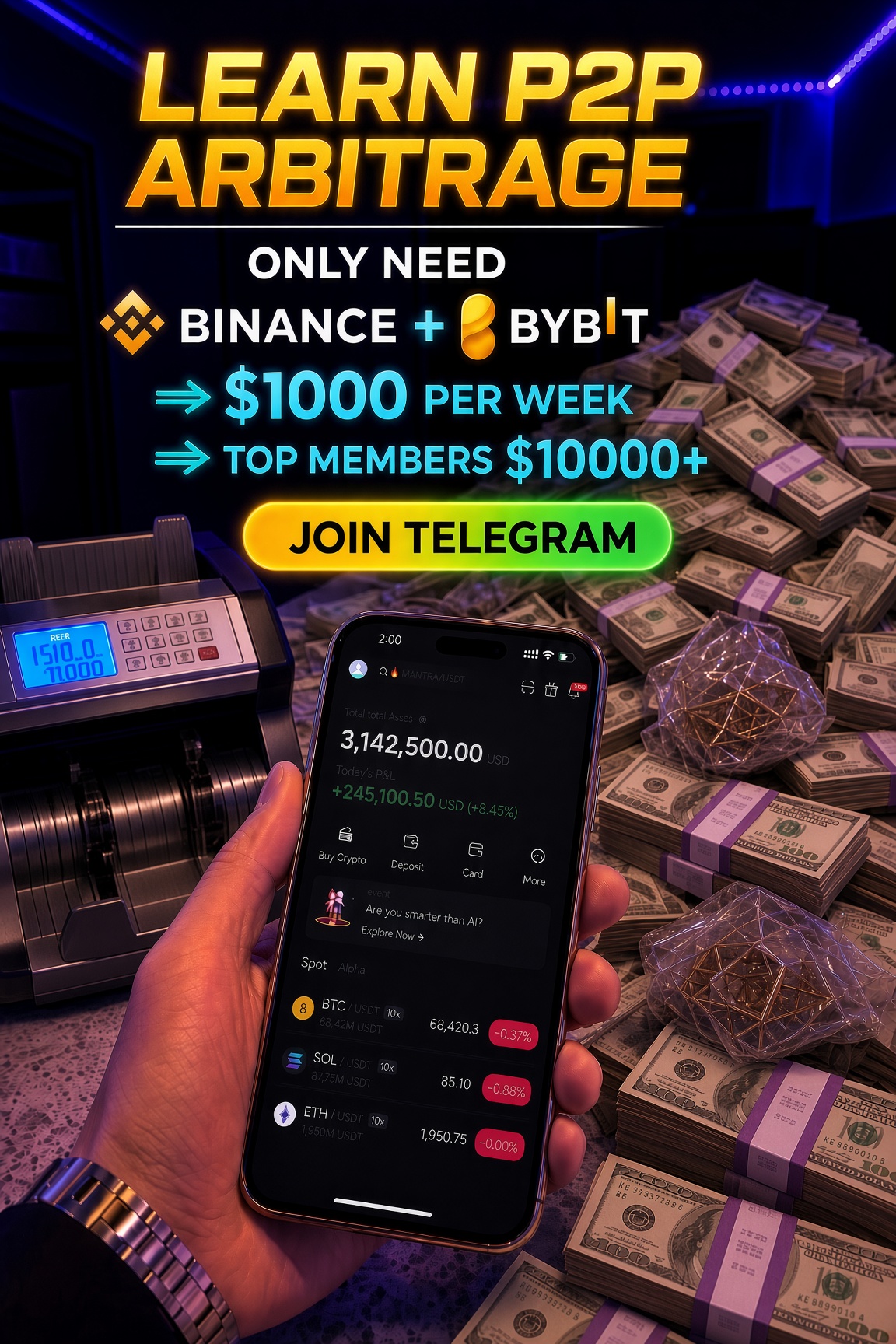 Crypto Mentor Club Facebook ad: Join my community