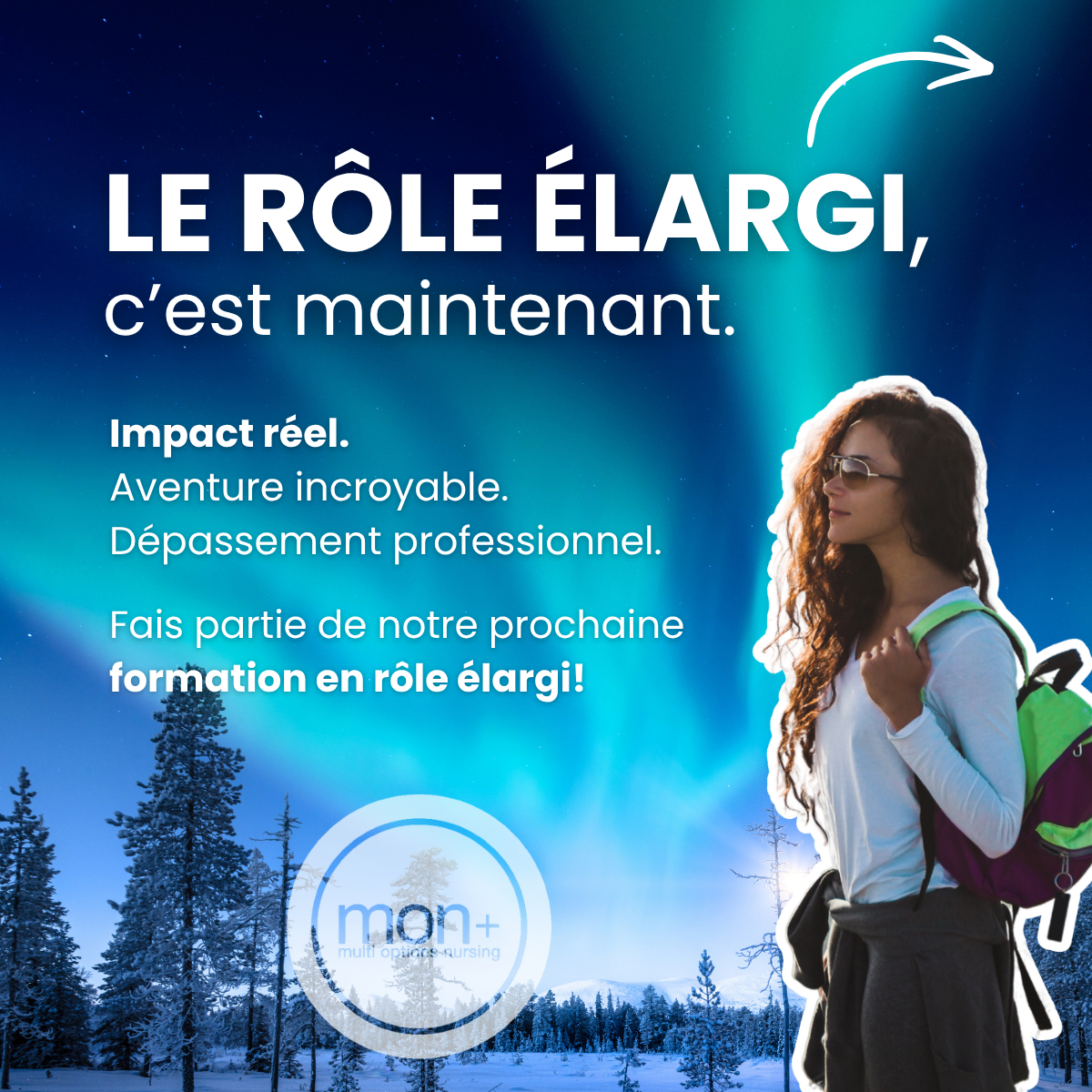 Multi Options Nursing Facebook ad: Tu es infirmier/infirmière clinicien?