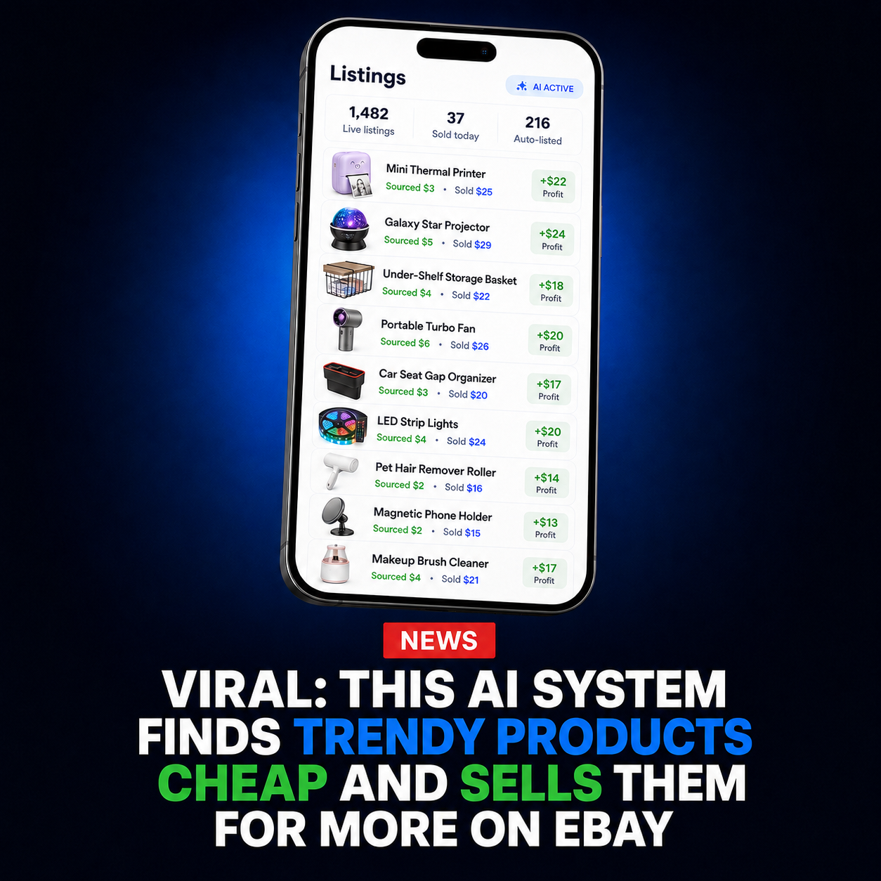 Resell Signals Facebook ad: Start and Grow Your AI Ebay Store