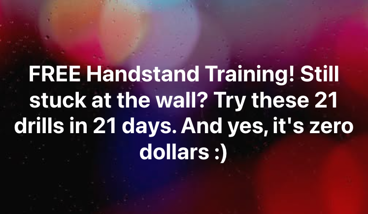 Kyle Weiger Handstand Coach Facebook ad