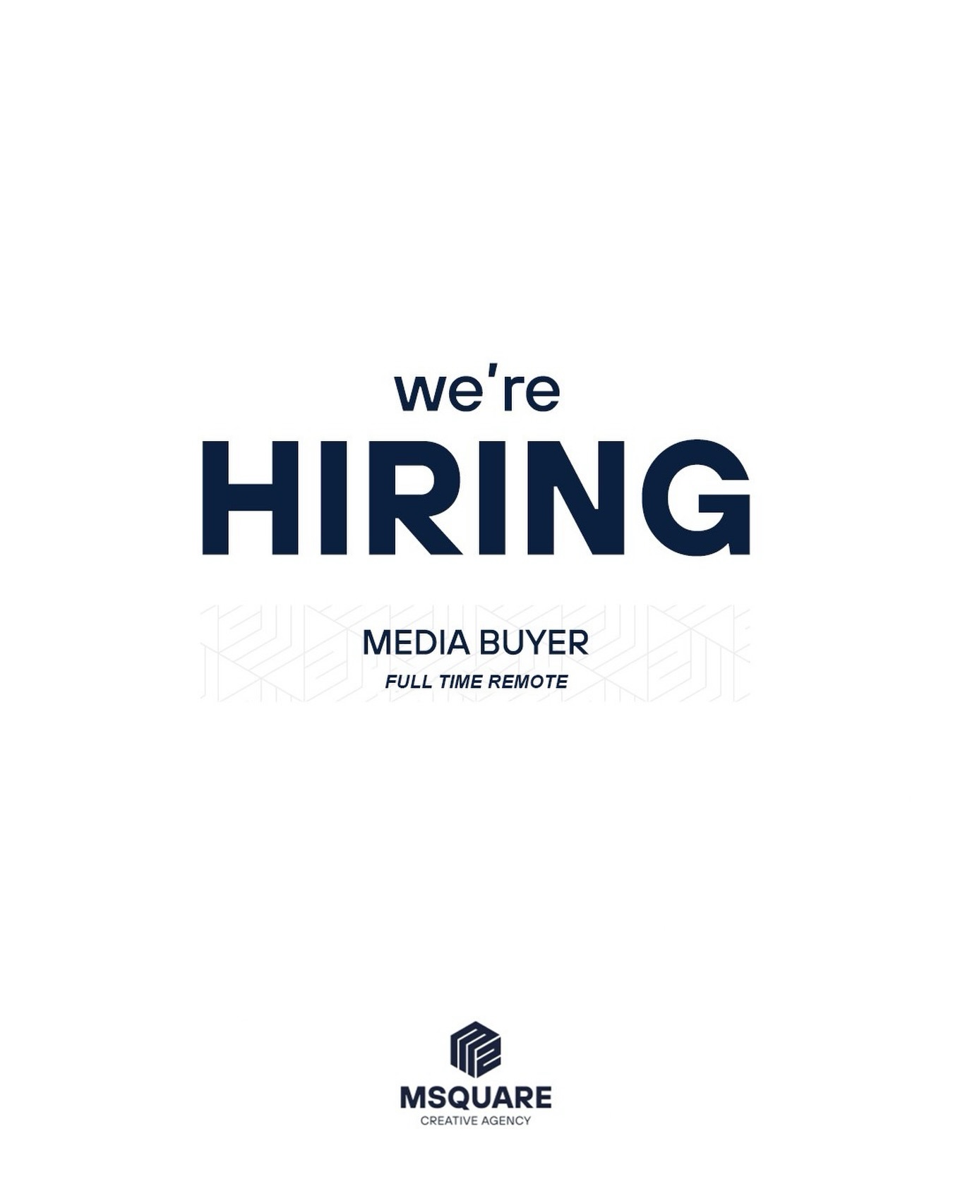 M Square Agency Facebook ad: Media Buyer
