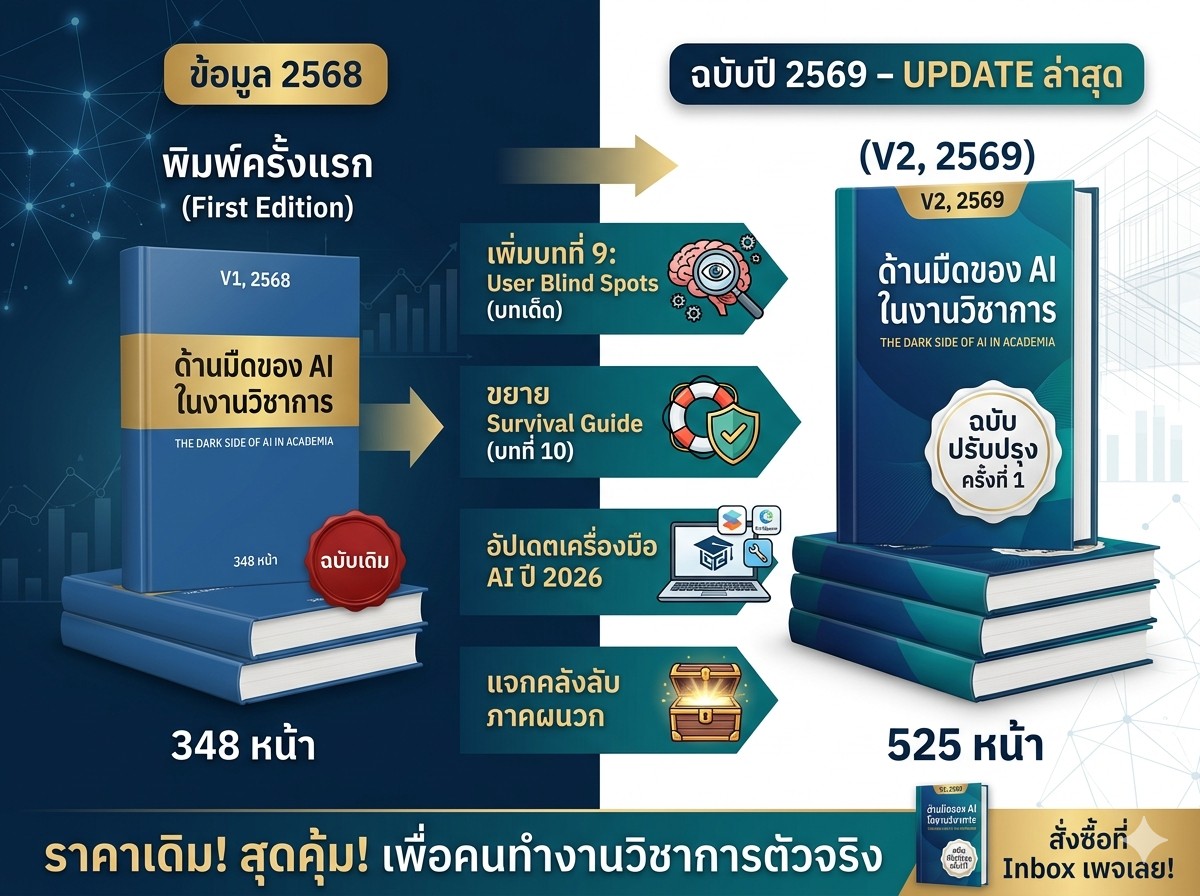 Dr. Insight Facebook ad: ห้ามพลาด ด้านมืดของ AI ในงานวิชาการ ฉบับปรับปรุง