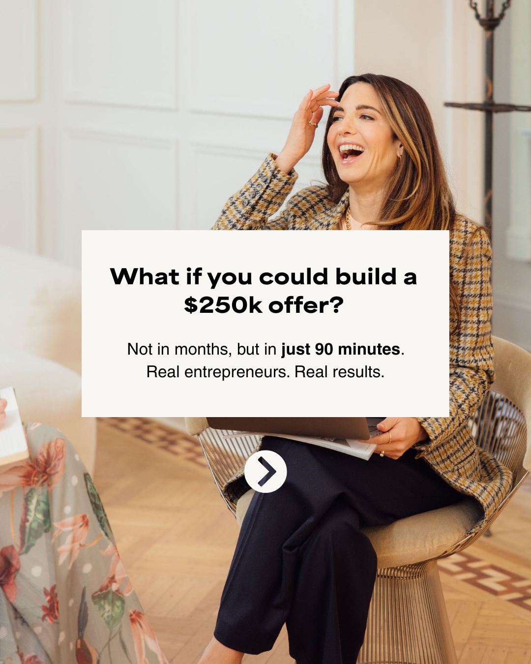 Marie Forleo Facebook ad: What would an extra $250k do for your…