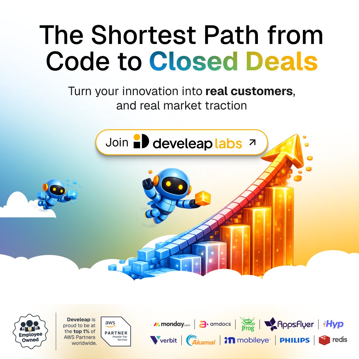 develeap Facebook ad: בונים סטארטאפ בתחומי DevOps, Cloud, Security או AI…