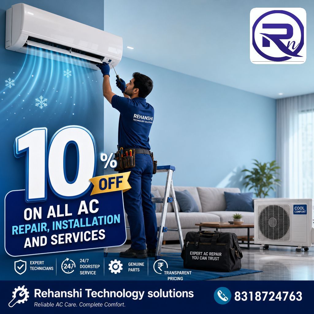 Rehanshi Technology Solutions Facebook ad: Expert AC Repair In Lucknow