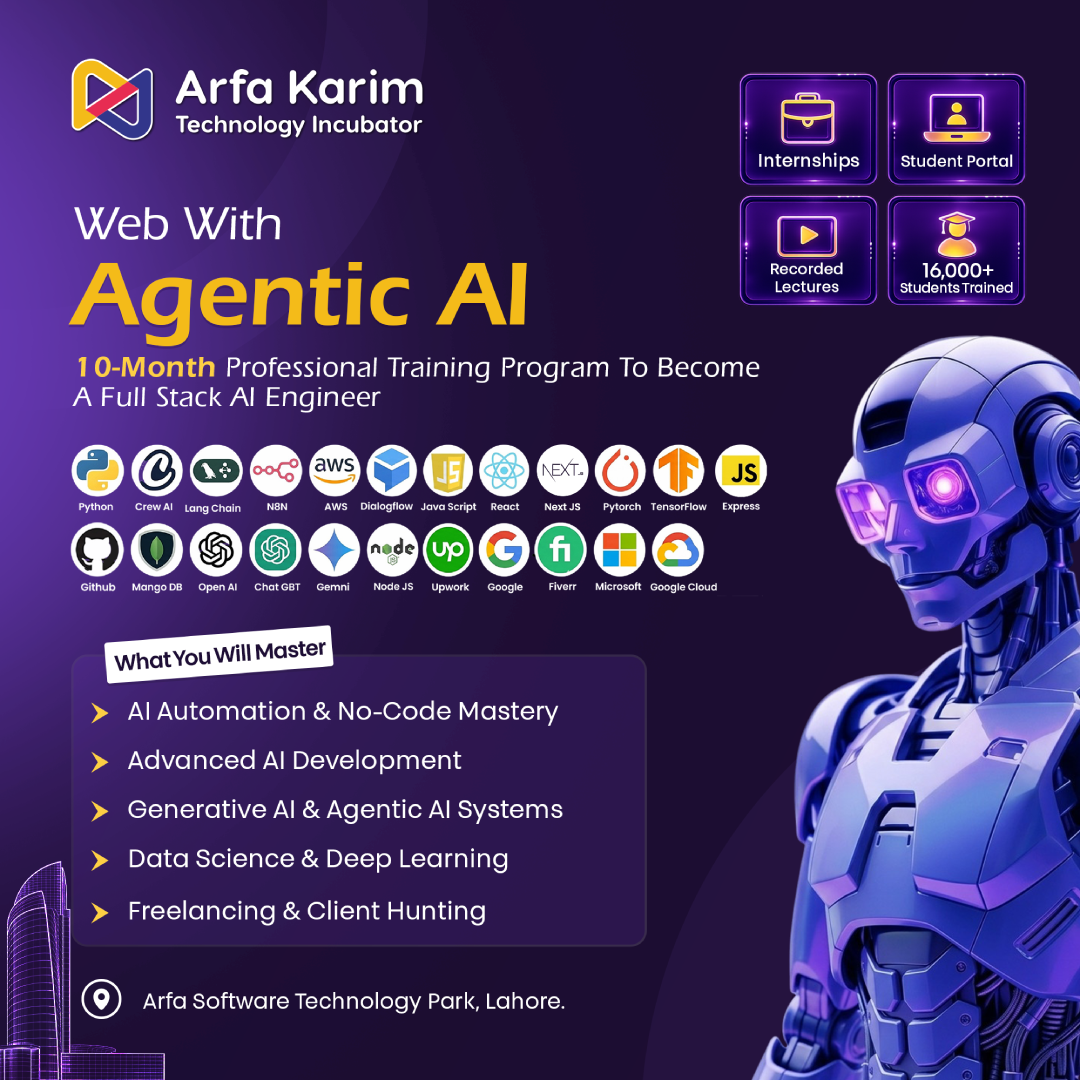 Arfa Karim Technology Incubator Facebook ad