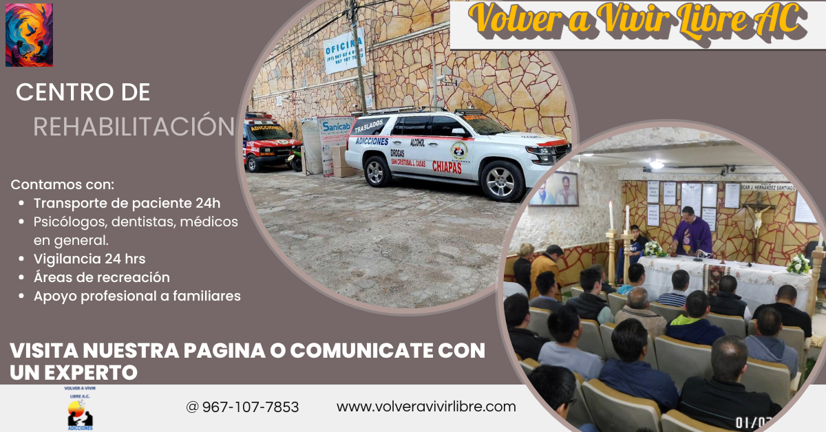 Centro de Rehabilitación Volver a Vivir Libre A.C., Chiapas Facebook ad: ¡Hoy puede ser el inicio de tu camino…