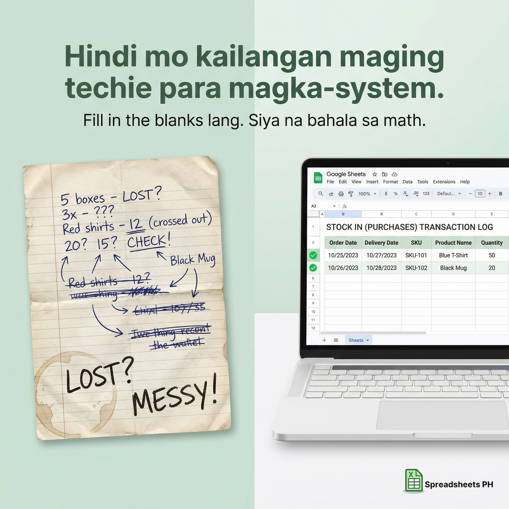 Spreadsheets PH Facebook ad